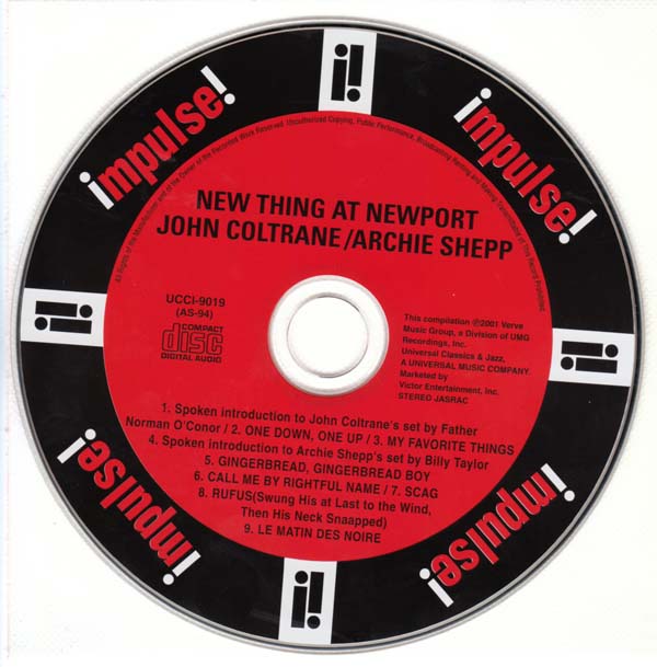 CD, Coltrane, John - New Thing At Newport